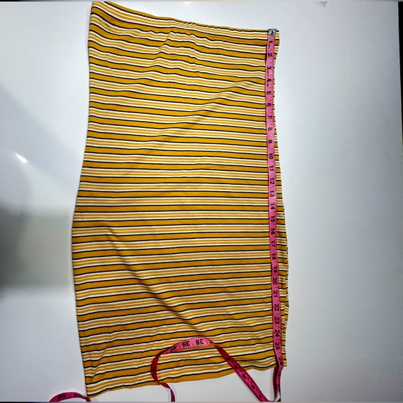 NWOT - Summer Ready Stripe Dress - Mustard/Combo Size L | Runs Small - Picture 7 of 12